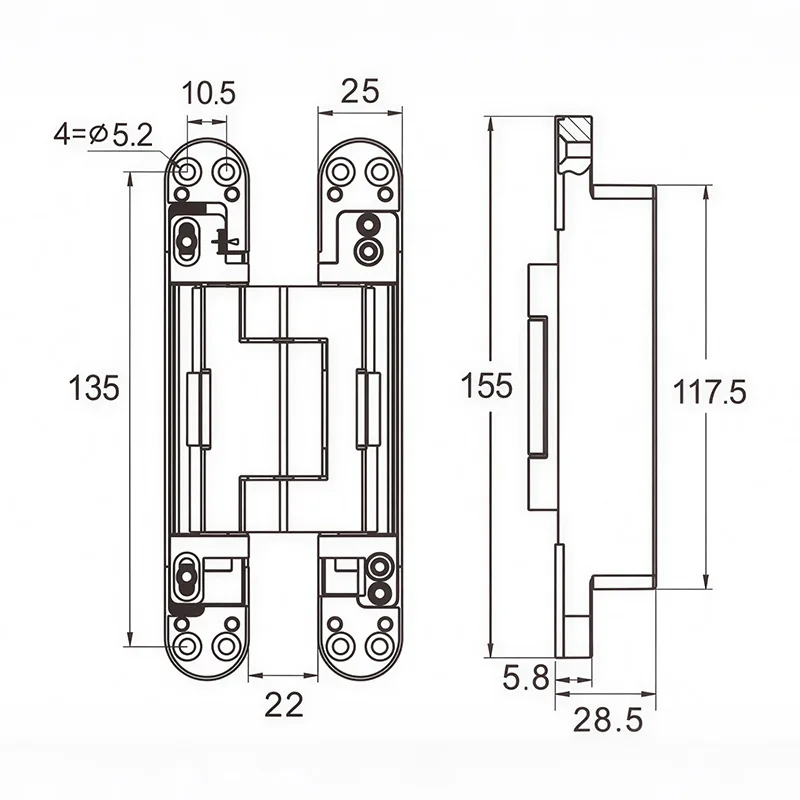 HL-YY04 Adjustable Concealed Hinge | Soft Closing | Factory Price For Wholesalers