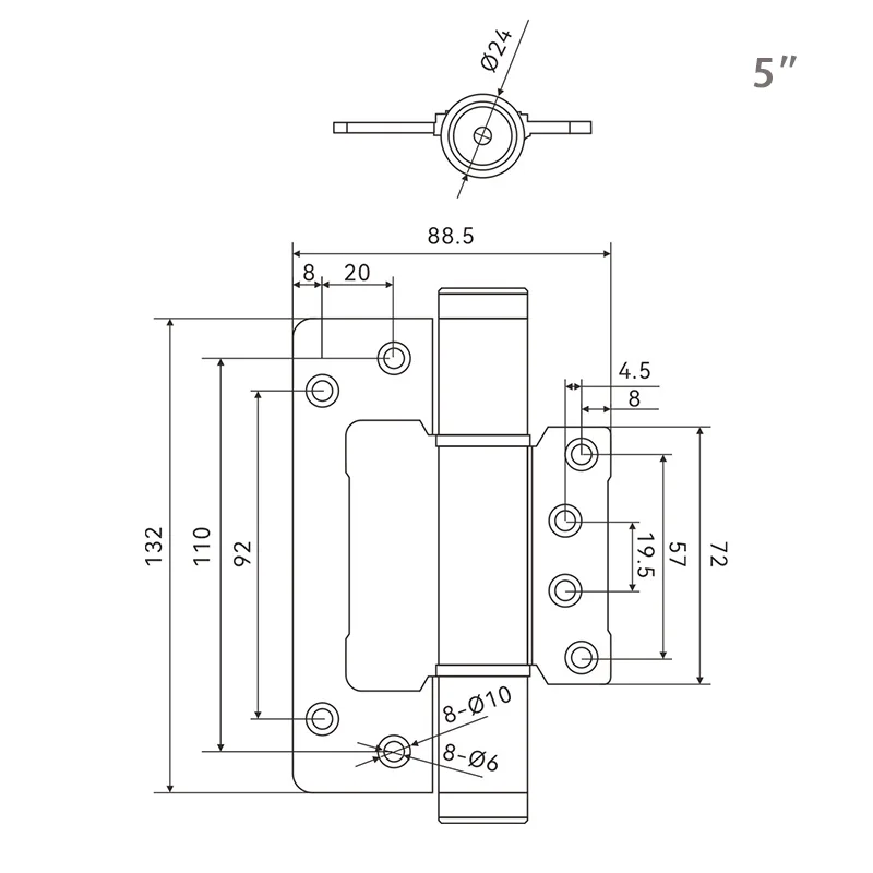 HL-5C004 Butterfly Series Wooden Door Hydraulic Damping Hinge