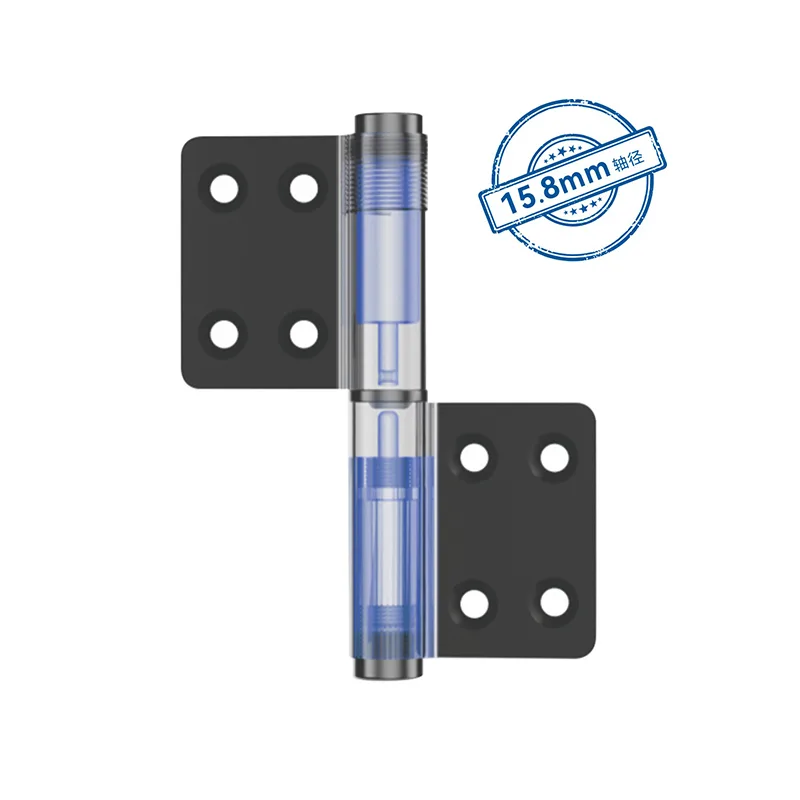 HL-4C002 Flag Shaped Hydraulic Damping Hinge, 100kg Silent Aluminum Door Hinge