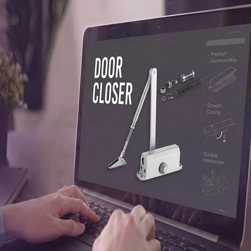 Hydraulic Door Closer with Back Check Function | Prevents Door Slamming | Safe for Kids