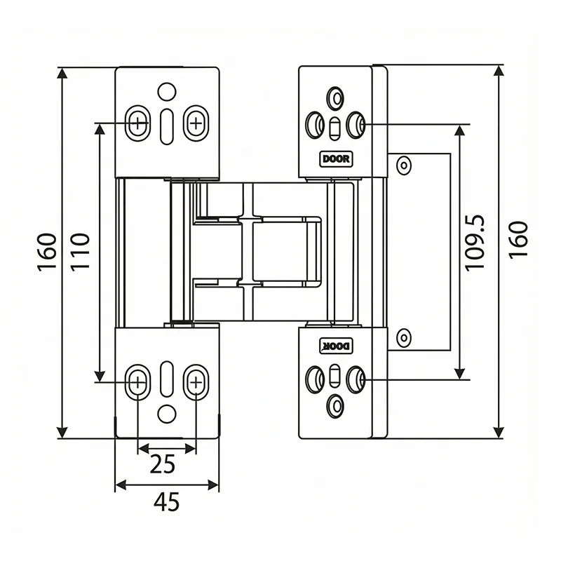 HL-09 Stainless Steel 3D Adjustable Concealed Hinge , China door hinge manufacturer , Hinge Solutions