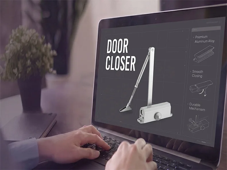 surface-mounted door closer for aluminum doors| 40-85kg Capacity| Durable | Easy to Maintain