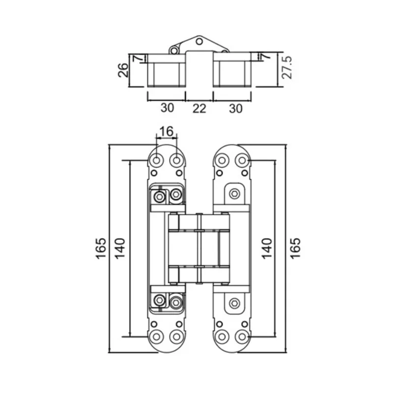 HL-GE80 Adjustable Hidden Hinge | Customizable Solutions | Building Hardware Specialist