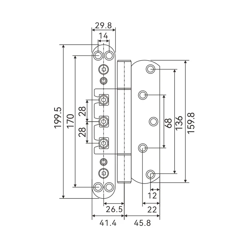 HL-A002B Adjustable Stainless Steel Hinges for Door | Smooth & Silent | Wholesale