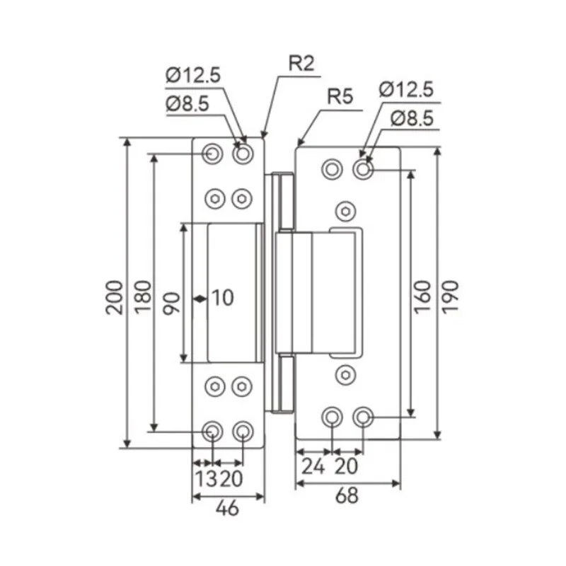 HL-1346 High Quality Invisible Adjustable Hinge | Competitive Factory Price