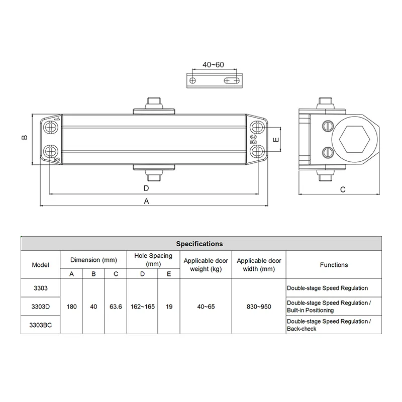 Automatic Door Closer with Delay Action for Offices | Adjustable Timing | Energy Saving